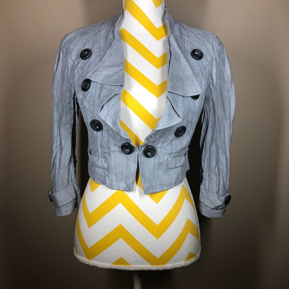 XOXO Gray Wrinkle Style Jacket